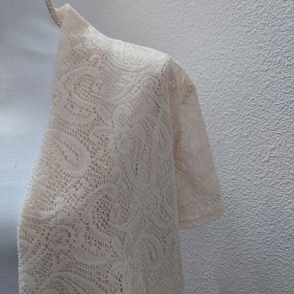 Dress Barn woman dress cover up Size 18/20 Tan/ Cream weding formal, casual gift - Picture 2 of 7